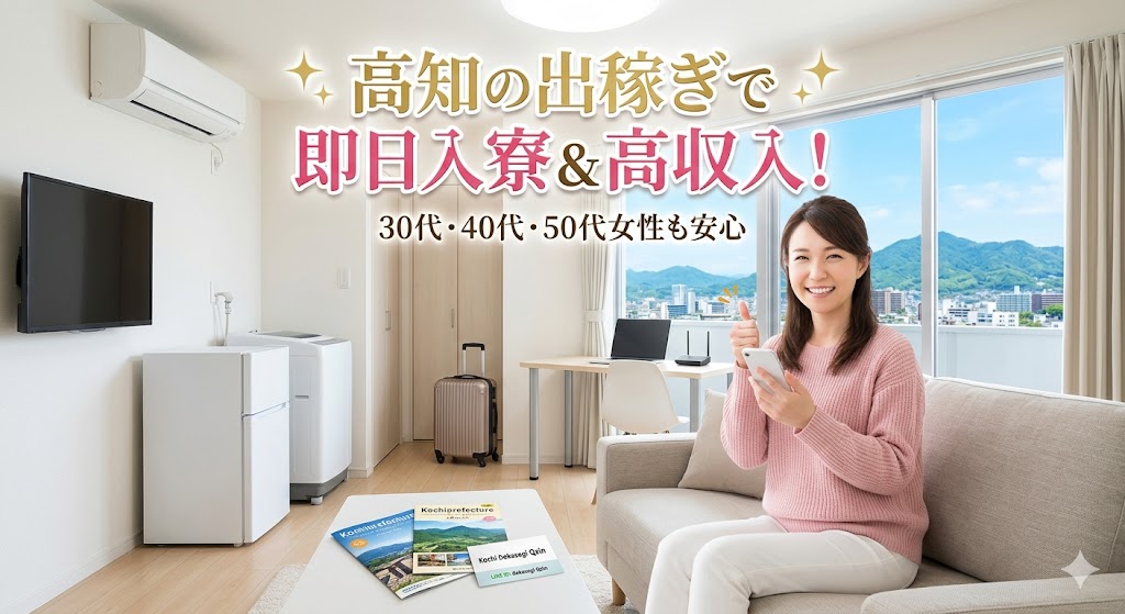 高知の出稼ぎ求人で用意されている清潔な完全個室マンション寮のイメージ