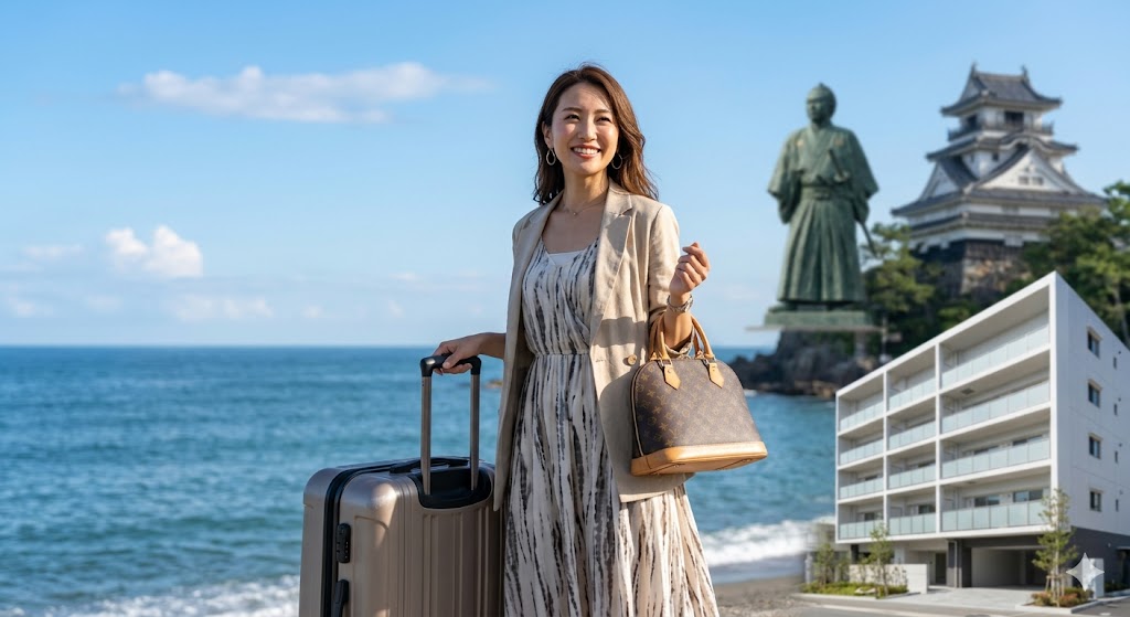 高知の出稼ぎで1週間の短期集中ワークにより高収入を手にする女性のイメージ